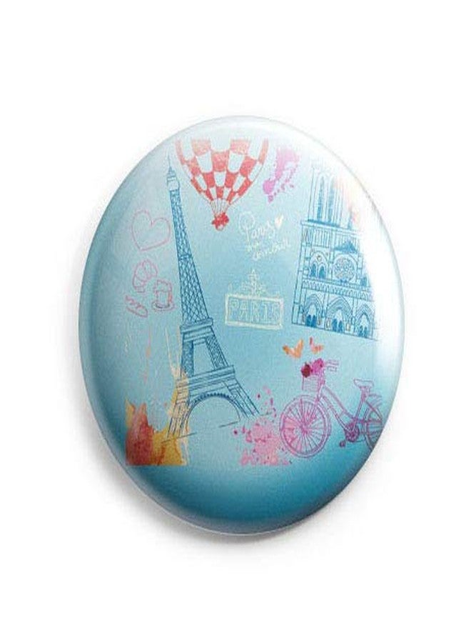 AVI Fridge Magnet with Blue Colour Paris 58mm Metal Regular Size 58mm MR8000739 - Image 1